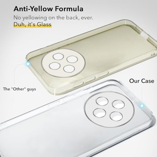 Image of Jkobi Lifetime Anti-Yellow Clear Back Cover Case for Oppo Reno 12F 5G (Sleek Hard Crystal | Shockproof and Camera Protection)