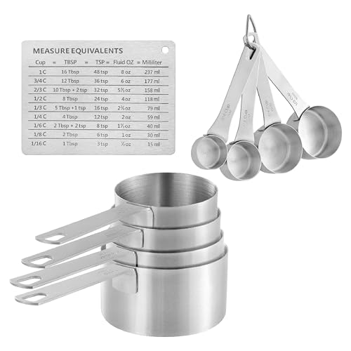 Juego de 8 cucharas medidoras de acero inoxidable OLULU miniatura 1