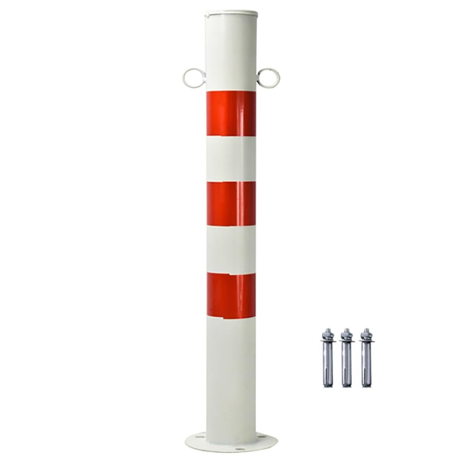 GHHVFEC HeavyDuty Steel Traffic Bollard Post with Rustproof & Waterproof Features Durable Security Barrier for Driveway & Road Safety 1 Piece