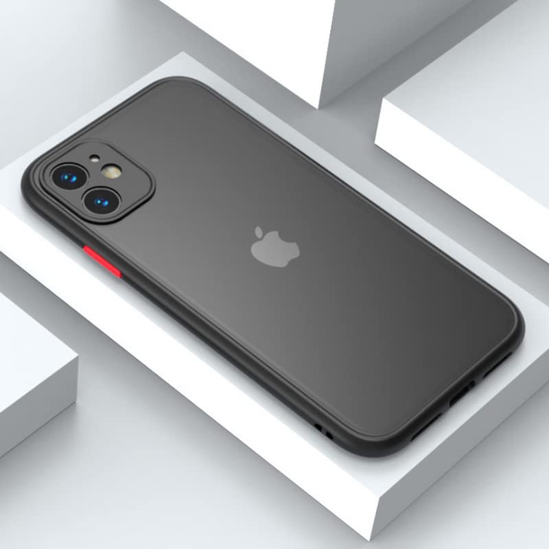 Coque iPhone 14 noire avec doublure en microfibre et antichoc intégral