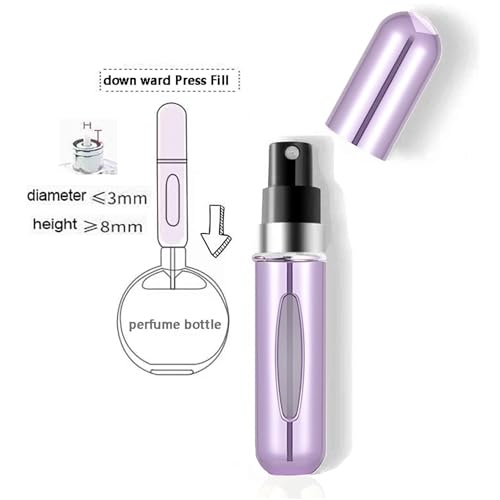 The Miss Chic Portable Perfume Atomiser Spray Bottle - Leak-Proof Mini Travel Bottle for Men & Women, Aluminum, Easy to Refill, No Leakage, Perfect for Purse, Pocket, and Handbag (Pink) - Image 5