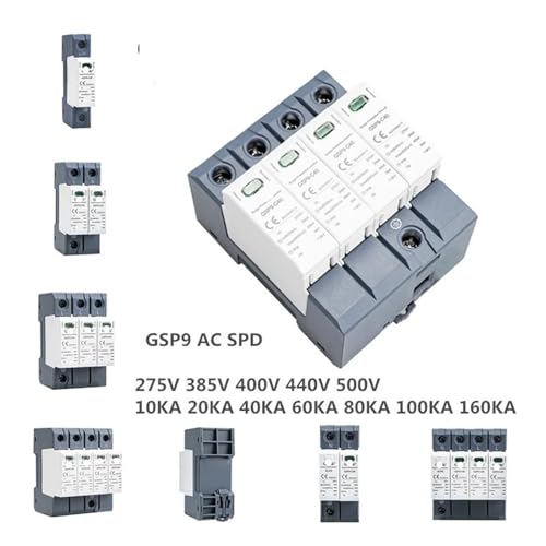 Parafoudre de protection maison 3P AC385V 40KA adaptable sur rail DIN triphasé