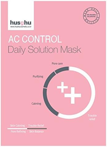 Hushu AC Control Daily Solution Facial Mask, 10 sheets