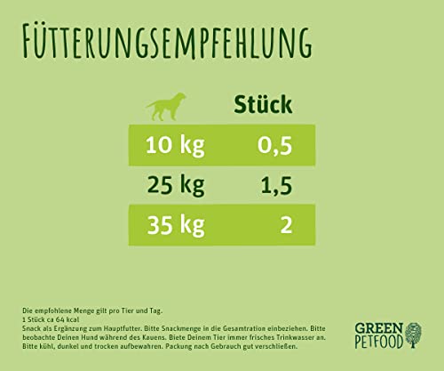 Green Petfood VeggieDog Denties (13 x 180 g) | Adult | Premium Kausnack für Hunde | Tapioka & Kartoffel | Leckerli, Snack & Zahnpflege in einem | vegan | getreidefrei | Ergänzungsfutter | 13er Pack