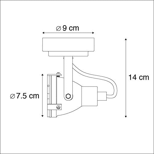 Qazqa - Industrial Spotlight Ceiling Rust Brown - Sorra- - Industrial - Suitable for LED GU10 | 1 Way Light - Steel Spotway Light - Suitable for Living Room I Kitchen I Bedroom I