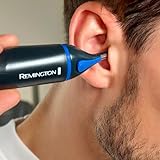 Remington Hair Trimmer for Men, Nose, Ear, & Eyebrow Hair Clipper, Rotary Trimmer, Two Comb Attachments, Waterproof, Battery Operated, Cordless - NE3850 - Image 6