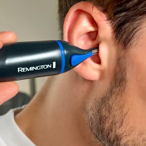 Remington Hair Trimmer for Men, Nose, Ear, & Eyebrow Hair Clipper, Rotary Trimmer, Two Comb Attachments, Waterproof, Battery Operated, Cordless - NE3850 - Image 5