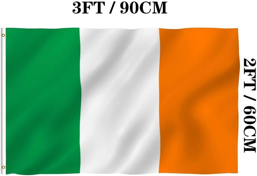 Jayus Double Sided Ireland Flags 2x3 FT Outdoor - 220D Heavy Duty Irish National Flag Banner with 2 Grommets - Image 5