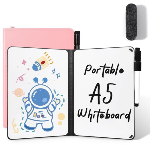 Portable Small White Board Double Sided Folding Whiteboards with Pen and Eraser Desk Whiteboard for Kids Drawing Magnetic Dry Erase Board for Study Meeting Doodling Planning