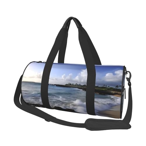 Puerto Rico - Beach Duffle Bag for Men Women - Carry on Overnight Bag Travel Duffel Tote Bags Yoga Gym Bags Waterproof Weekender Bag Large Luggage Bag with Adjustable Strap