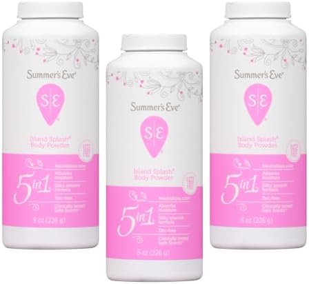 Summer's Eve Island Splash Body Powder, 8 oz, Pack of 3