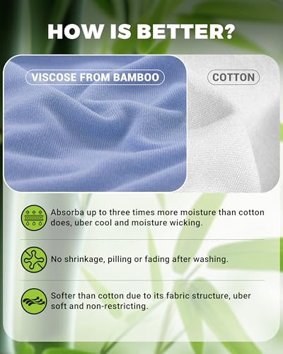 BAMBOO COOL Womens Underwear, Soft Mid Waist Brief Moisture Wicking Panties for Women, 5-Pack3