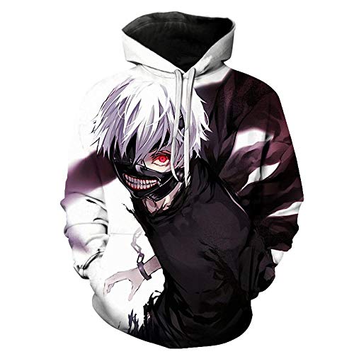 WANGYOYOT Anime Tokyo Ghoul 3D Felpe con Cappuccio...
