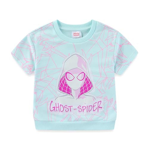 Image of Marvel Spider-Gwen Ghost Spider Girls French Terry Short Sleeve T-Shirt and Shorts Set for Toddler to Big Kids
