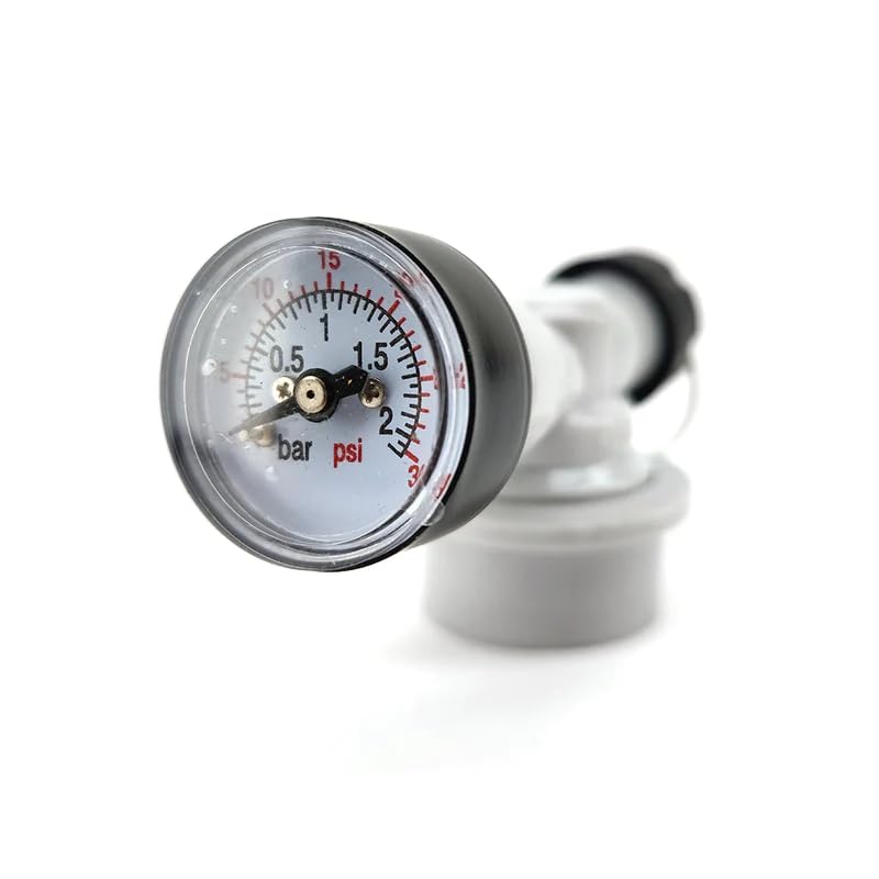Spundventil mit Manometer 0-2 bar Spundungsventil mit Ball Lock Anschluss SPUND Modell G2 Druckanzeige bei NC-Kegs oder Fermzilla Druckvergärung Homebrew