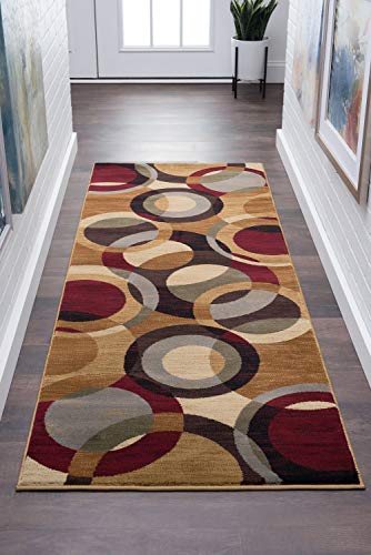 Verona Multi-Color 2x8 Hallway Runner Rug for Kitchen Walkway Entryway Bathroom or Foyer - Modern Long Carpet - Alfombras para Salas Modernas