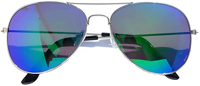 Image of OWL Classic Aviator Style Sunglasses Metal Frame Colored Lens UV 400 Unisex