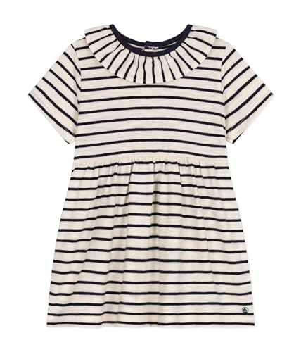 Petit Bateau Babies' Short-Sleeved SLUB Jersey Dress Sizes 6-36 Months