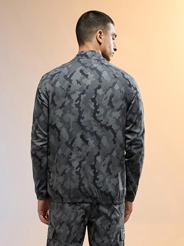 Image of TECHNOSPORT Men's Slim Fit Printed Regular Jacket With TS Flexi, SPF50+, Quick Dry for Regular Use
