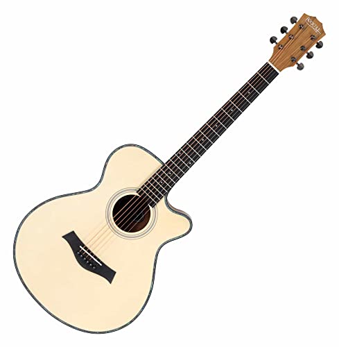 Rocktile WSC-100C NT Guitare acoustique folk, concert avec cutaway - Les Beatles, Paul McCartney, John Lennon, RIngo Starr, George Harrison Rocktile WSC-100C NT Guitare acoustique folk, concert avec cutaway