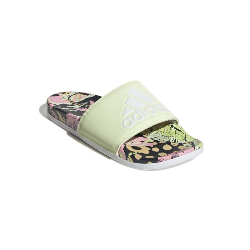 Image of Adidas womens Adilette Comfort ALMLIM /FTWWHT /FTWWHT Slide Sandal - 4 UK (LIN06)
