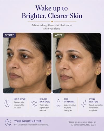 Image of LumiSkin Night Elixir | As Seen in Vogue | 2% Bakuchiol Face Serum with Peptides, Hyaluronic Acid | Anti-Aging, Dark Spot Correction | Retinol Alternative | Elixir de Nuit | 30ml