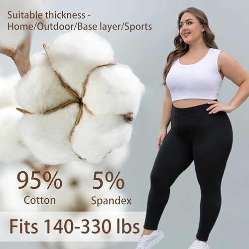 Cotton Leggings for Women Plus Size High Waisted Thick XL 2XL 3XL 4XL2