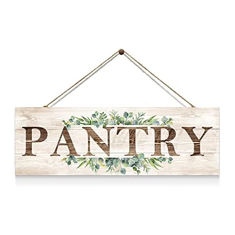 Creoate Pantry Signs Wall Art, Farmhosue Pantry Wall Decor, Wood Wall Hanging Plaque for Pantry Room Decor, Christmas Gift for Home Cover