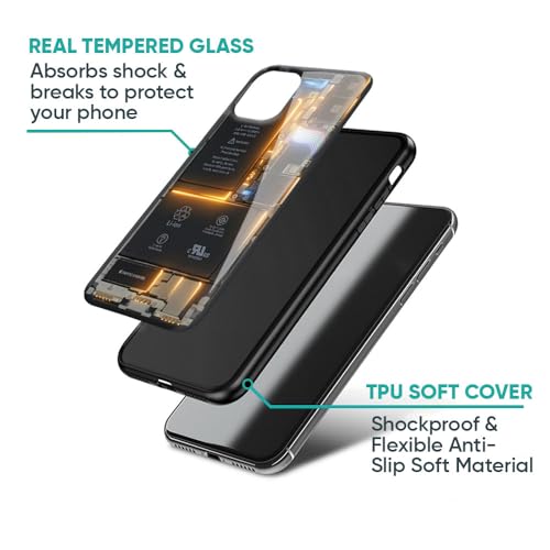 Image of Designer Tempered Glass Back Case Cover Compatible with OnePlus Nord 5 5G | Glow Up Skeleton