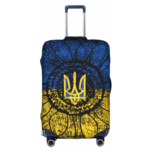 Travel Luggage Cover Vintage Sunflower Ukraine Flag Fashion Washable Baggage Suitcase Protector Fit For Luggage X-Large