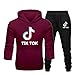 Produktbild JIAOJIA Mädchen Tik Tok Hoodies Unisex Sweatshirt Kleidung Sets Pullover Anzug Hoody + Hose XXL