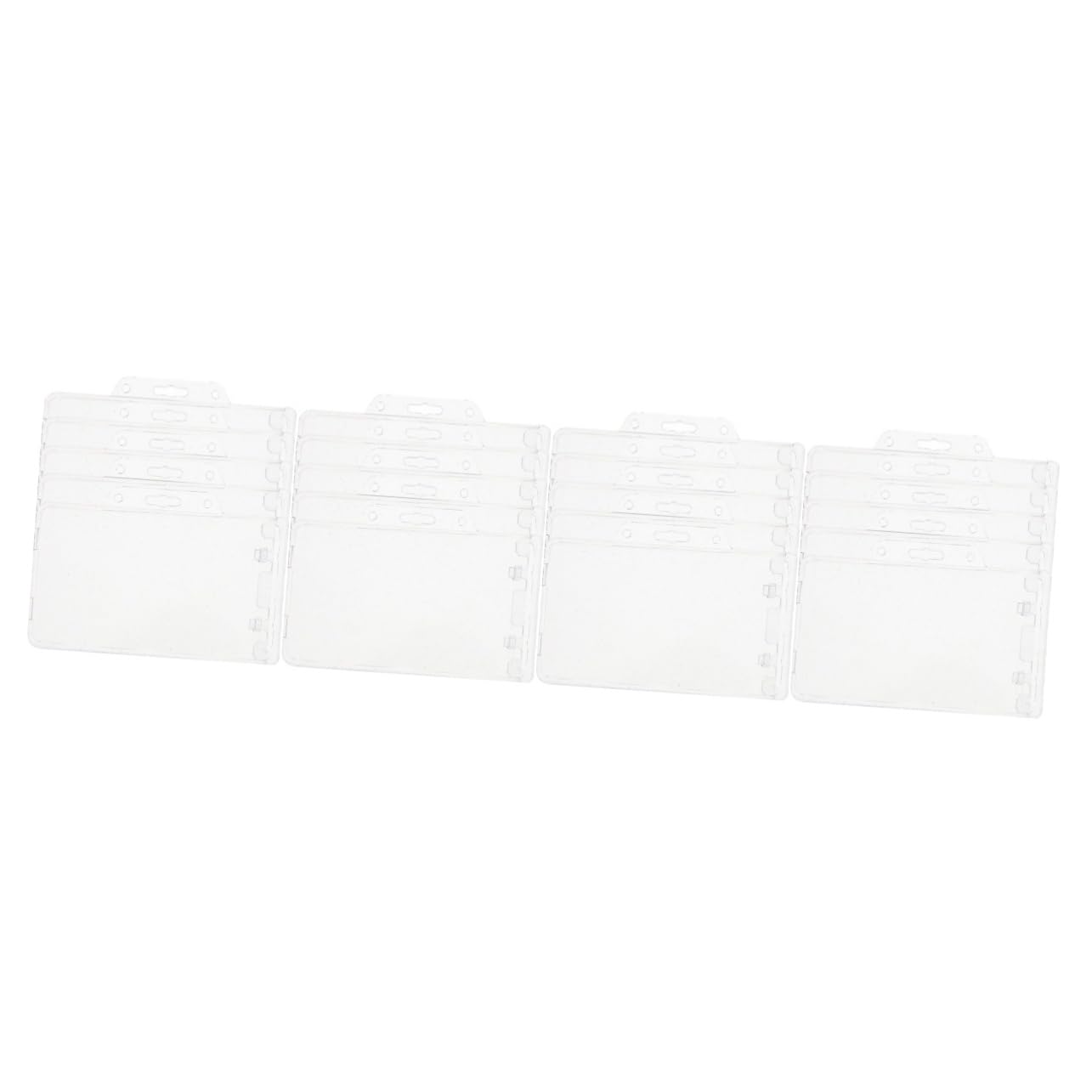 VILLCASE 20 Piezas Titular de la tarjeta de identificación titulares de tarjetas de identificación claras funda para de identificación Protector de transparente AbS