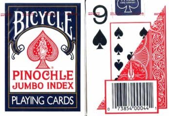MAGNIFYING AIDS Print Pinochle Playing Cards, Large, 2 Decks