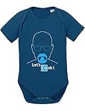 Let´s Cook Brick Bad White Meth Walter Crystal Breaking tv Baby Strampler Body, Größe:62;Farbe:Navy