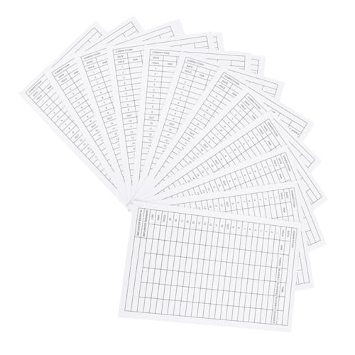 Yardwe Scorecard for Golf 18pcs Golf Scorecards Durable Coated Paper Clear Markers for Easy Recording