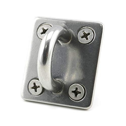 Heyous UHOOK-M8-SQ2 2 Set M8 Suspension Ceiling Wall Mount U Hook Anchor Hanger Stainless Steel Heavy Duty Multi Purpose Hammock Swing Ceiling Hook Square Base Plate thumb #4