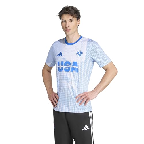 adidas Men's USA Jersey, White/Glory Blue, Medium - image 1