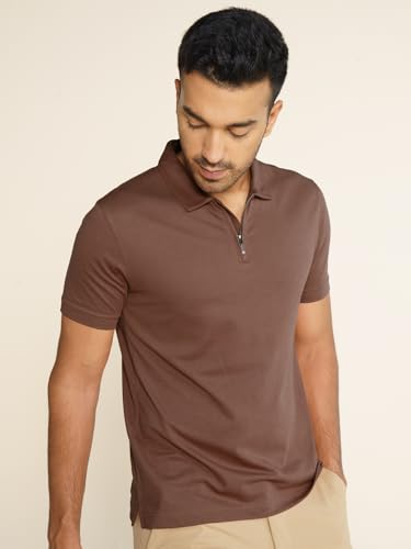 Image of DAMENSCH Constant Men's All-Degree Thermoregulating Pique Contrast Neck Polo T-Shirt