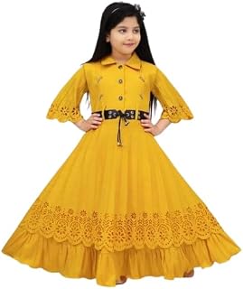 Cotton Blend Long Solid Colour Frock Dress| Comfortable, Breathable, Lightweight, Skin Friendly|SL_63 Price In India