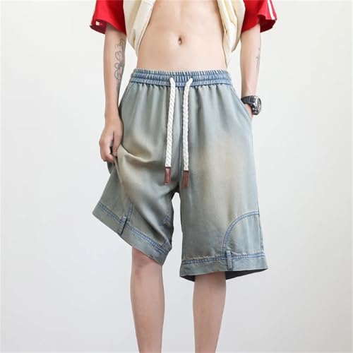 Spring Washing Jean Pants Men Street Cowboy Cropped Pants4