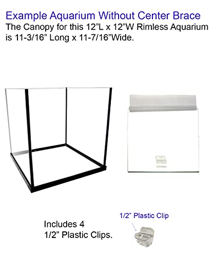 Blue Spotted Aquarium Masters Glass Canopy for 12" Rimless Cube Aquarium - Image 4