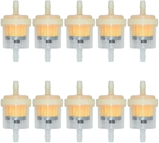 Universal Gas Inline Fuel Filters with Magnet for Motorcycle ATV Quad Go Karts Accessories 3/16 Inch (Pack of 10)
