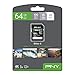 PNY 64GB Elite-X Class 10 U3 V30 SDXC Flash Memory Card - 100MB/s, Class 10, U3, V30, 4K UHD, Full HD, UHS-I, Full Size SD (Pack of 1)