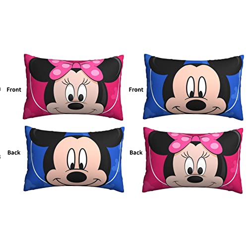 Wowusuo Cute Pillowcases Cartoon Kids Queen Size Pillow Cases Set Of 2 Standard Size Double Sided Pillow Cover 20X30 Inch One Size #TOP2