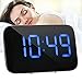 Produktbild Hansun Kleiner Digitaler LED Wecker mit Dimmer & Snooze, Große Ziffernanzeige Stimmenkontrolle Nachttisch/Schreibtisch/Regaluhr für Zuhause Reise Büro Kinder, USB/batteriebetrieben (Blau)