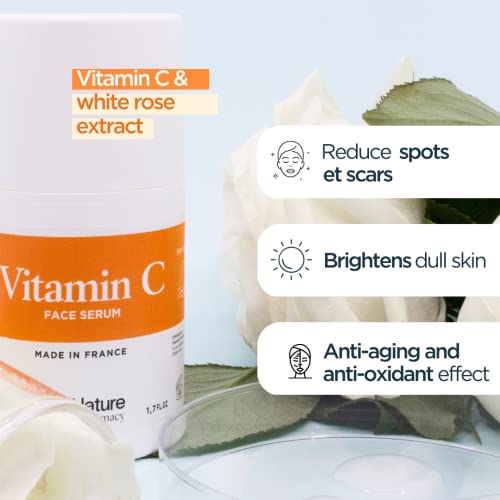 Vitamin C Brightening Serum 50 ML - 99% Natural Ingredients for Sensitive Skin - Pigmentation Serum - Antioxidant Serum & Dark Spot Remover for Face - Anti Ageing Serum for Face for Women and Men - Image 3