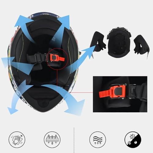 Casque modulable moto grande taille 65-66cm confort absolu - 7