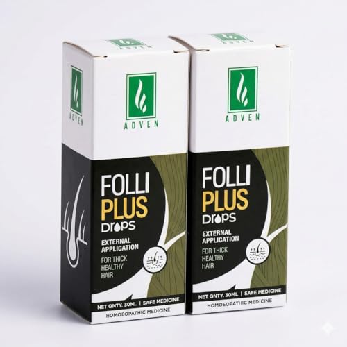 Image of Folli Plus External Scalp Vitality & Hair Root Care Drops | Homoeopathic Hair Solution for Scalp Wellness, Root Care & Routine Support | 2 x 30 ml