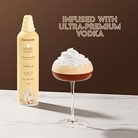VANILLA WHIPSHOTS | Vodka Infused Whipped Cream | 10% ABV | 200ml | Party like Cardi B | Made to be shared | Shots, Cocktails, Boozy Brunch, Party – Whipshots