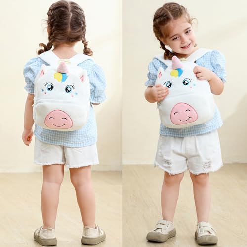 Toddler Backpack for Girls Boys School Small Backpacks Toddler Back Pack Stuffed Animal Backpack Kawaii Kids Mini School Bag Preschool Age 2-4 Unicorn2